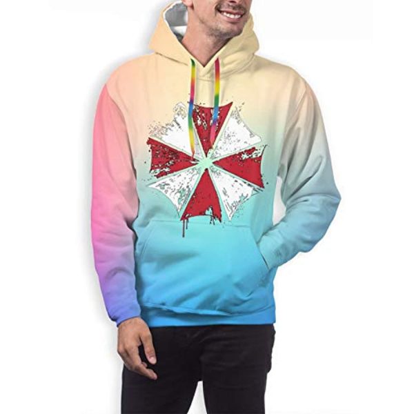 Resident Evil Hoodie - Resident Umbrella Evil Corp Symbol 3D Print Light Pullover Drawstring Hoodie