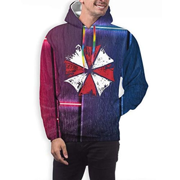 Resident Evil Hoodie - Resident Umbrella Evil Corp Symbol 3D Print Pullover Drawstring Hoodie