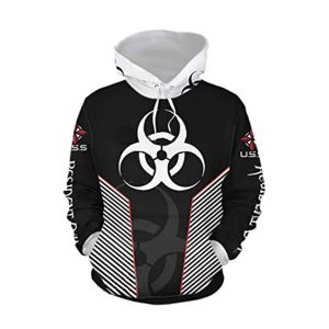 Resident Evil Hoodie -  Umbrella Pattern Black 3D Print Pullover Drawstring Hoodie