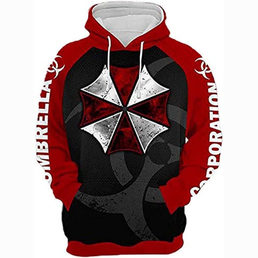 Resident Evil Hoodie - Umbrella Pattern Red 3D Print Pullover ...