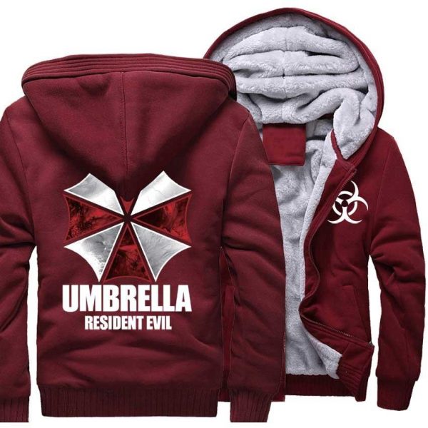 Resident Evil Jackets - Solid Color Resident Evil Series Logo Icon Super Cool Fleece Jacket