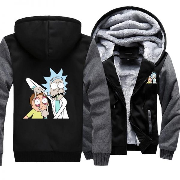 Rick and Morty Fleece Jacket - Rick and Morty Eye Jacket