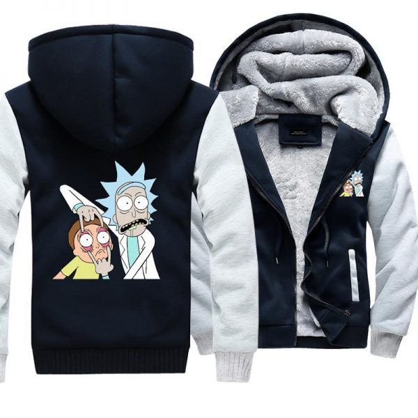 Rick and Morty Fleece Jacket - Rick and Morty Eye Jacket