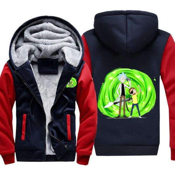 Rick and Morty Fleece Jackets - Evil  Portal Jacket