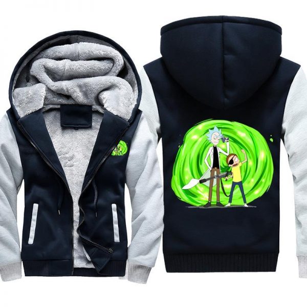Rick and Morty Fleece Jackets - Evil  Portal Jacket