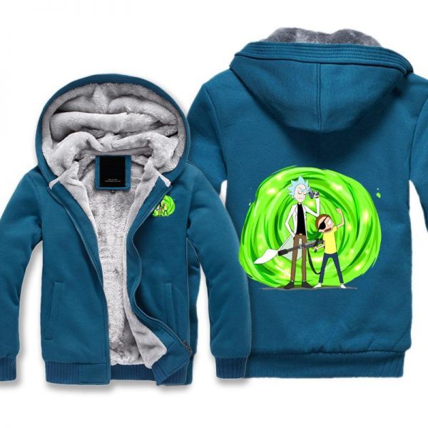 Rick and Morty Fleece Jackets - Evil  Portal Jacket