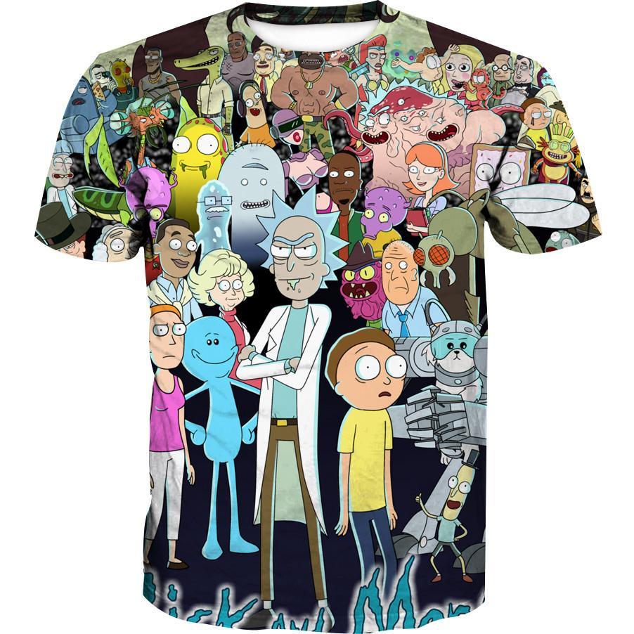 Rick and Morty Hoodies - All Character Pullover Yellow Hoodie - Anime ...