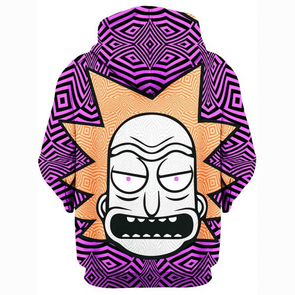 Rick and Morty Hoodies——Rick Pink Unisex Hoodie