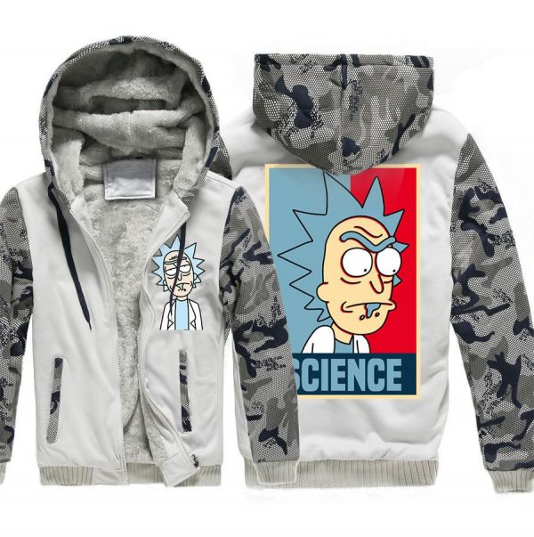 Rick and Morty Jackets - Rick and Morty Series Rick and Morty Camouflage Clothing Fleece Jacket