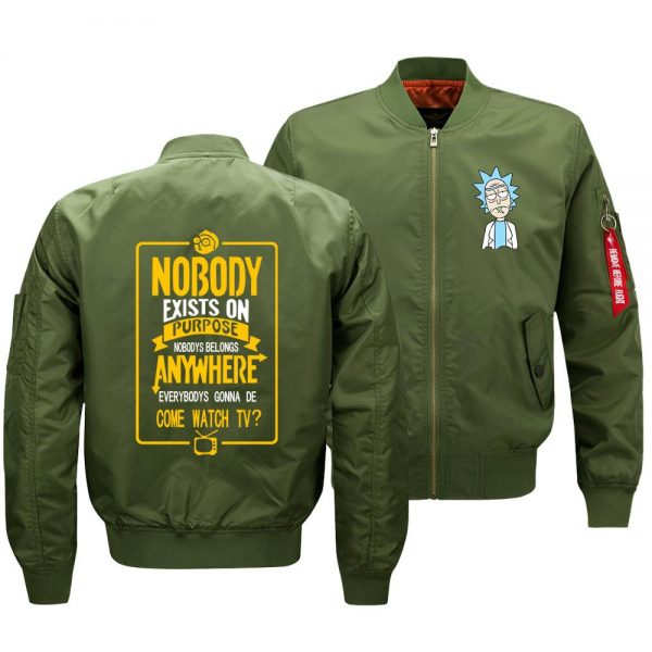 Rick and Morty Jackets - Solid Color Rick and Morty Anime Funny Flight Suit Fleece Jacket
