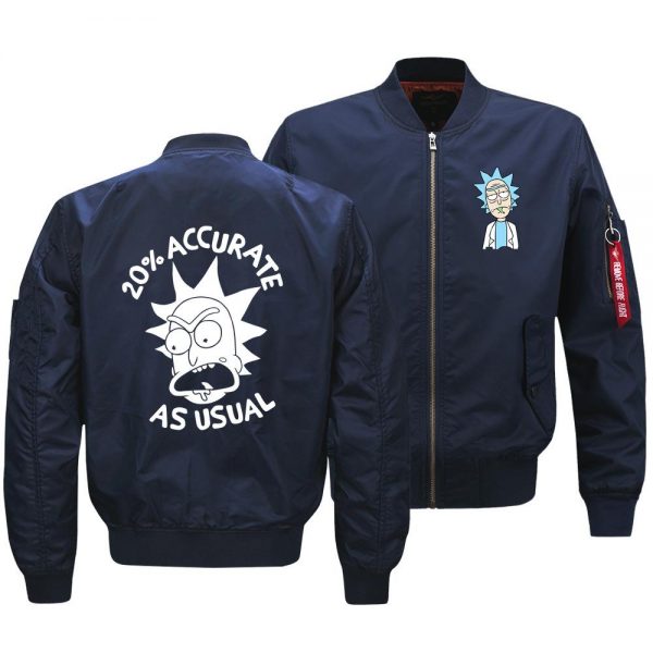 Rick and Morty Jackets - Solid Color Rick and Morty Anime Icon Flight Suit Fleece Jacket
