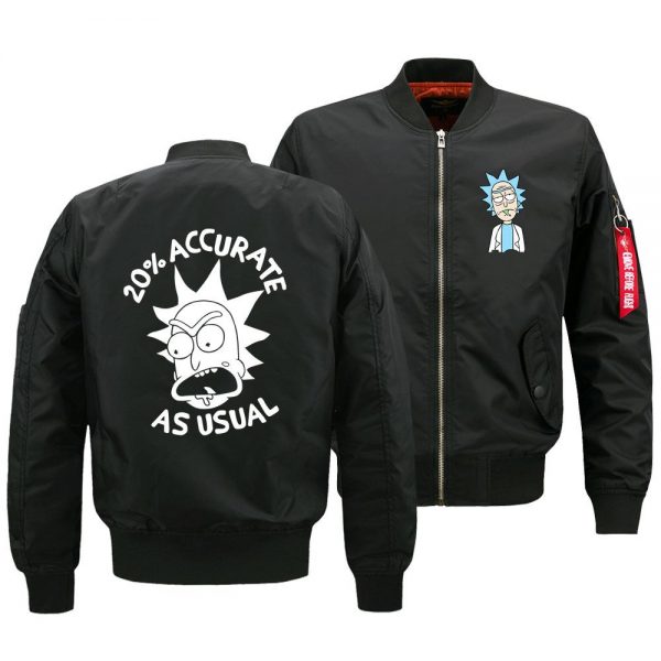 Rick and Morty Jackets - Solid Color Rick and Morty Anime Icon Flight Suit Fleece Jacket
