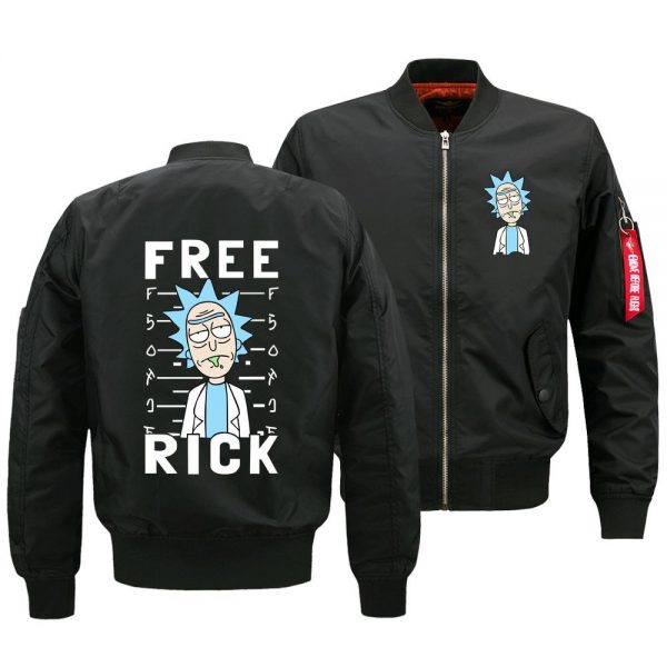 Rick and Morty Jackets - Solid Color Rick and Morty Anime Series Cartoon Cute Flight Suit Fleece Jacket