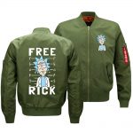 Rick and Morty Jackets - Solid Color Rick and Morty Anime Series Cartoon Cute Flight Suit Fleece Jacket