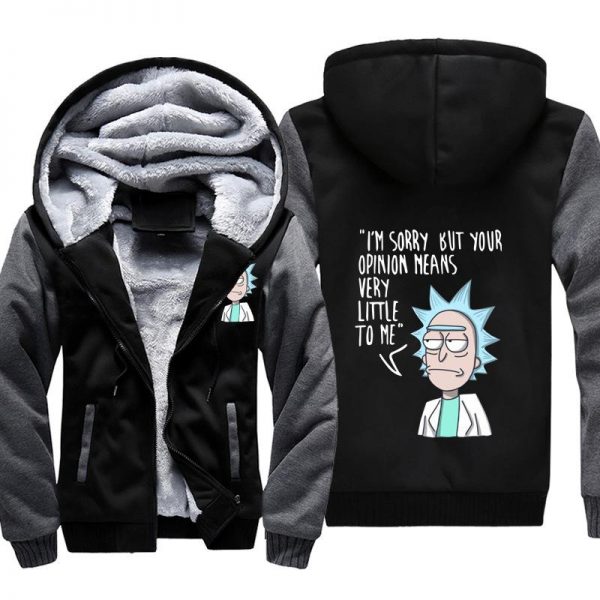 Rick and Morty Jackets - Solid Color Rick and Morty Anime Series Cute Fleece Jacket