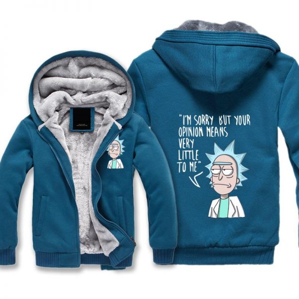 Rick and Morty Jackets - Solid Color Rick and Morty Anime Series Cute Fleece Jacket