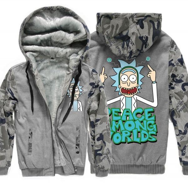 Rick and Morty Jackets - Solid Color Rick and Morty Anime Series Funny Fleece Jacket