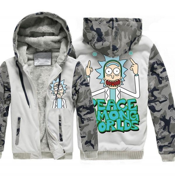 Rick and Morty Jackets - Solid Color Rick and Morty Anime Series Funny Fleece Jacket