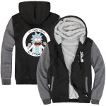 Rick and Morty Jackets - Solid Color Rick and Morty Anime Series Rick Fleece Jacket