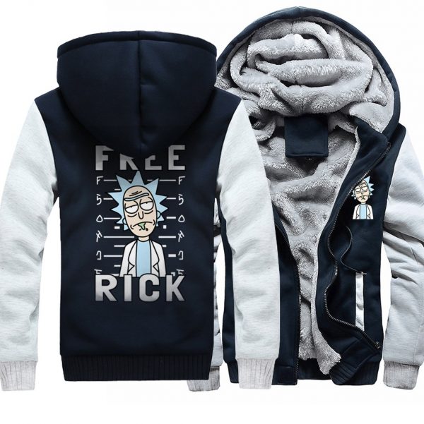 Rick and Morty Jackets - Solid Color Rick and Morty Anime Series Rick Icon Super Cool 3D Fleece Jacket