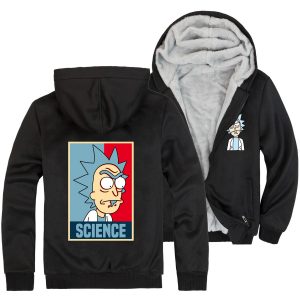 Rick and Morty Jackets - Solid Color Rick and Morty Anime Series Science Fleece Jacket