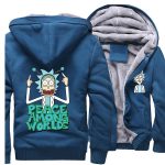 Rick and Morty Jackets - Solid Color Rick and Morty Anime Series Spoof Fleece Jacket