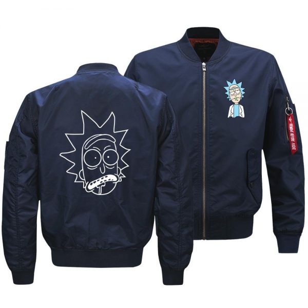 Rick and Morty Jackets - Solid Color Rick and Morty Anime Series Super Cool Flight Suit Fleece Jacket
