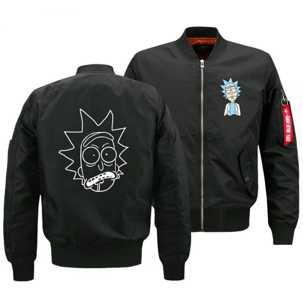 Rick and Morty Jackets - Solid Color Rick and Morty Anime Series Super Cool Flight Suit Fleece Jacket