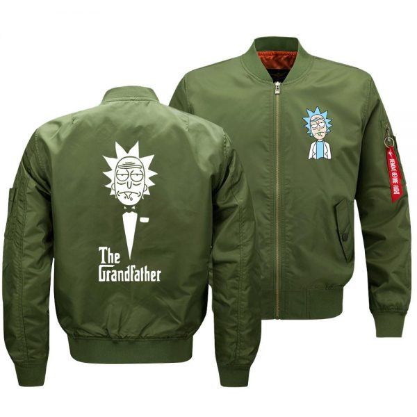 Rick and Morty Jackets - Solid Color Rick and Morty Anime Super Funny Flight Suit Fleece Jacket