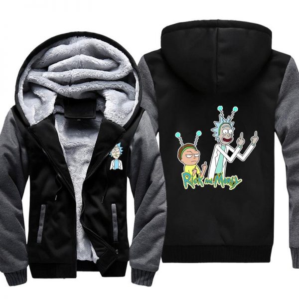 Rick and Morty Jackets - Solid Color Rick and Morty Cartoon Funny Fleece Jacket