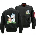 Rick and Morty Jackets - Solid Color Rick and Morty Cartoon Series Funny Flight Suit Fleece Jacket