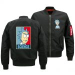 Rick and Morty Jackets - Solid Color Rick and Morty Cartoon Series Science Flight Suit Fleece Jacket