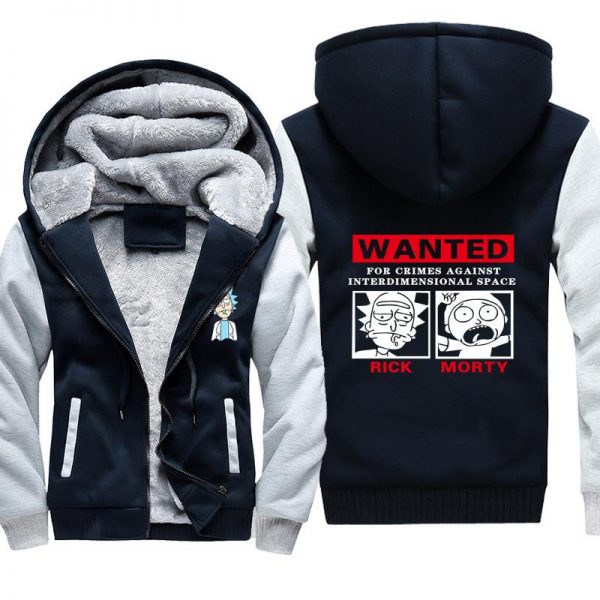 Rick and Morty Jackets - Solid Color Rick and Morty Funny Style Fleece Jacket