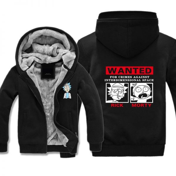 Rick and Morty Jackets - Solid Color Rick and Morty Funny Style Fleece Jacket