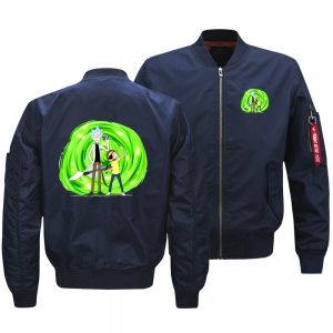 Rick and Morty Jackets - Solid Color Rick and Morty Series Cartoon Funny Flight Suit Fleece Jacket
