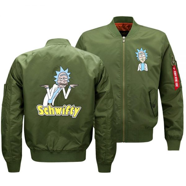 Rick and Morty Jackets - Solid Color Rick and Morty Series Cartoon Schwifty Flight Suit Fleece Jacket