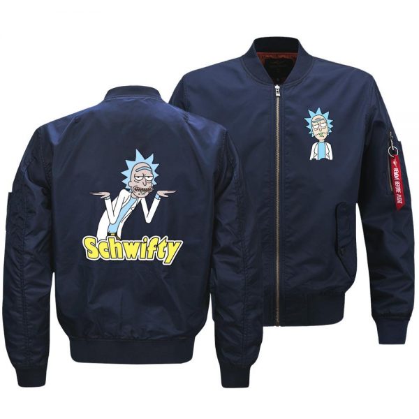 Rick and Morty Jackets - Solid Color Rick and Morty Series Cartoon Schwifty Flight Suit Fleece Jacket