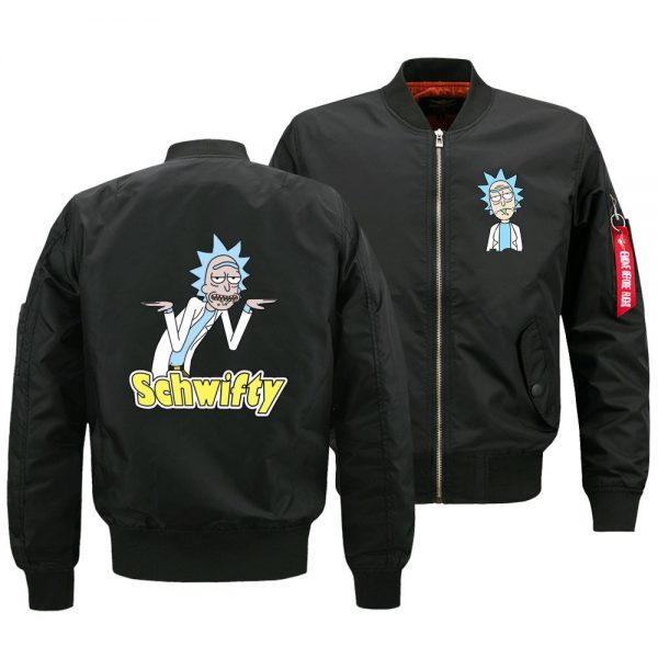 Rick and Morty Jackets - Solid Color Rick and Morty Series Cartoon Schwifty Flight Suit Fleece Jacket