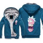 Rick and Morty Jackets - Solid Color Rick and Morty Series Cartoon Skull Fleece Jacket