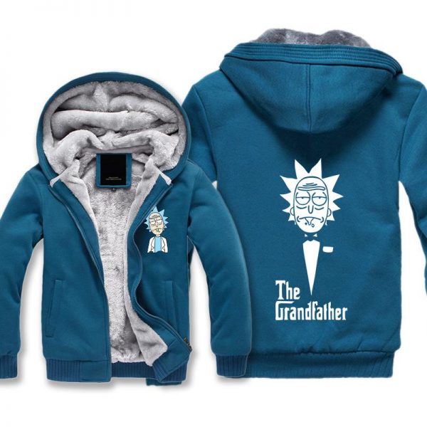 Rick and Morty Jackets - Solid Color Rick and Morty Series Grandp Cartoon Cute Fleece Jacket