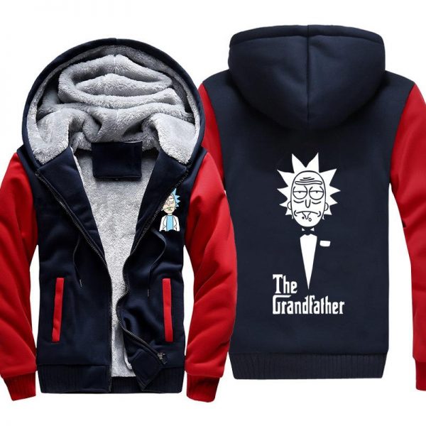 Rick and Morty Jackets - Solid Color Rick and Morty Series Grandp Cartoon Cute Fleece Jacket