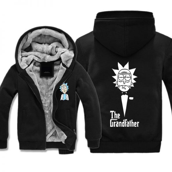 Rick and Morty Jackets - Solid Color Rick and Morty Series Grandp Cartoon Cute Fleece Jacket
