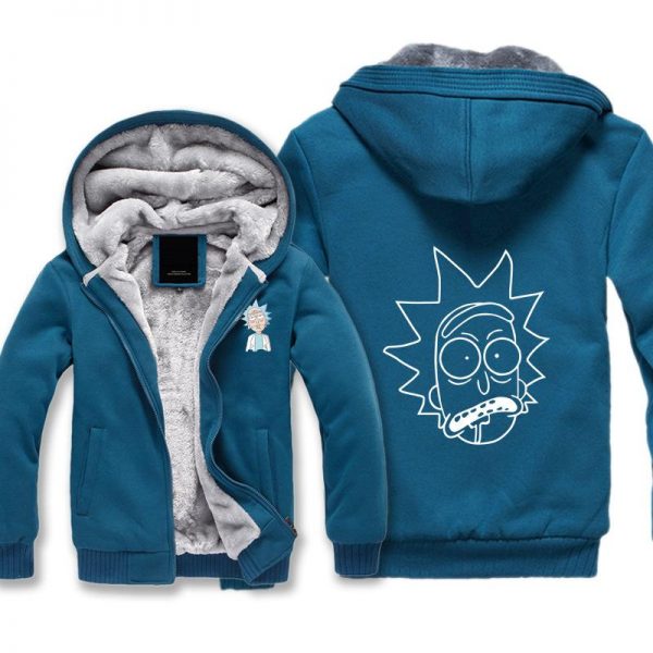 Rick and Morty Jackets - Solid Color Rick and Morty Series Grimace Funny Fleece Jacket