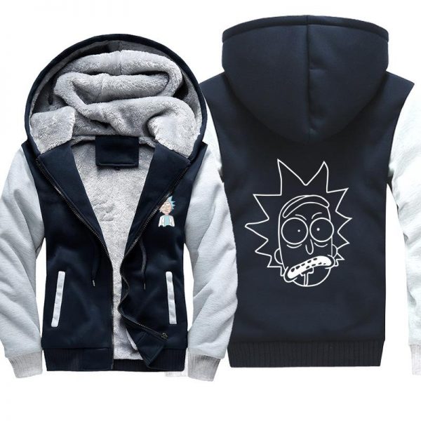 Rick and Morty Jackets - Solid Color Rick and Morty Series Grimace Funny Fleece Jacket