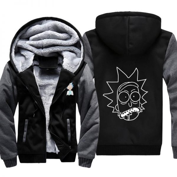 Rick and Morty Jackets - Solid Color Rick and Morty Series Grimace Funny Fleece Jacket