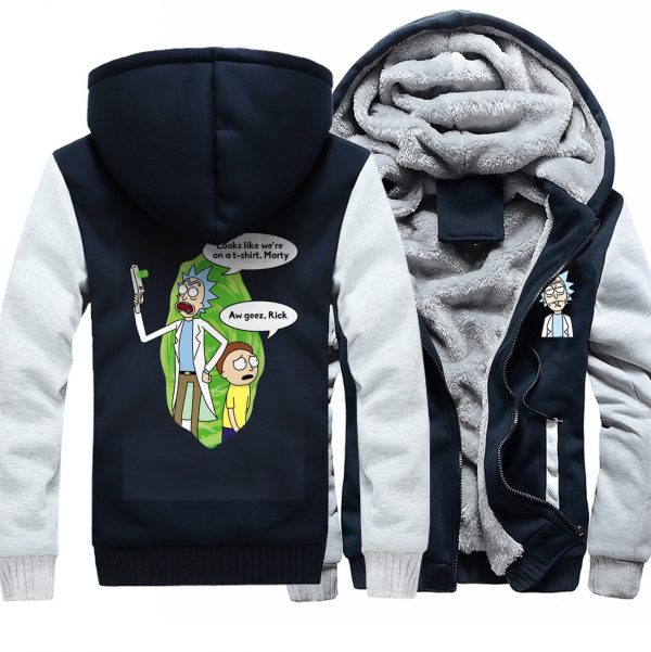 Rick and Morty Jackets - Solid Color Rick and Morty Series Rick and Morty Cartoon Character Fleece Jacket