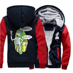 Rick and Morty Jackets - Solid Color Rick and Morty Series Rick and Morty Cartoon Character Fleece Jacket