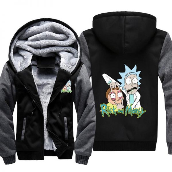 Rick and Morty Jackets - Solid Color Rick and Morty Series Spoof Cute Fleece Jacket