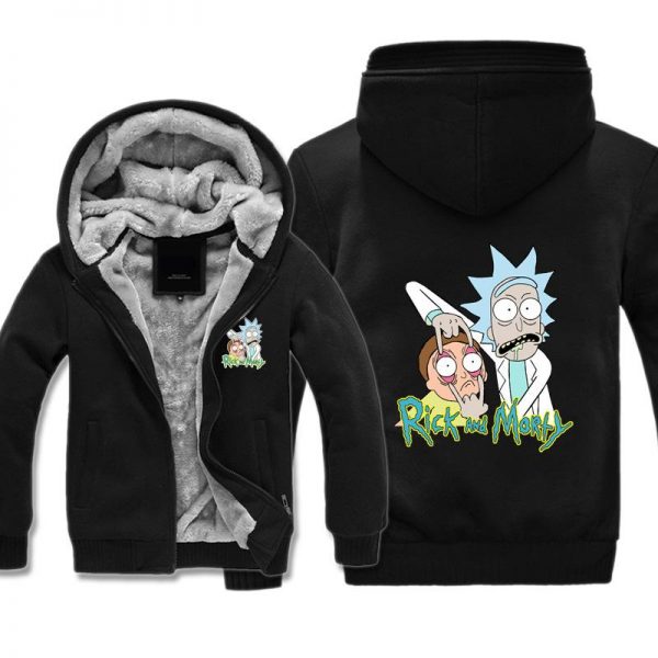 Rick and Morty Jackets - Solid Color Rick and Morty Series Spoof Cute Fleece Jacket