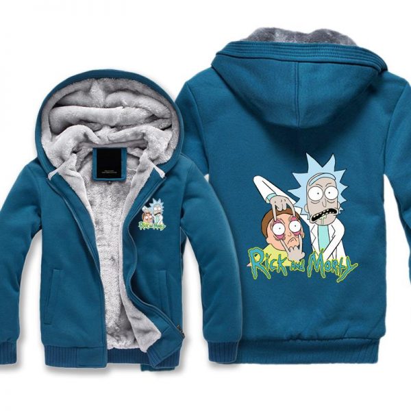 Rick and Morty Jackets - Solid Color Rick and Morty Series Spoof Cute Fleece Jacket